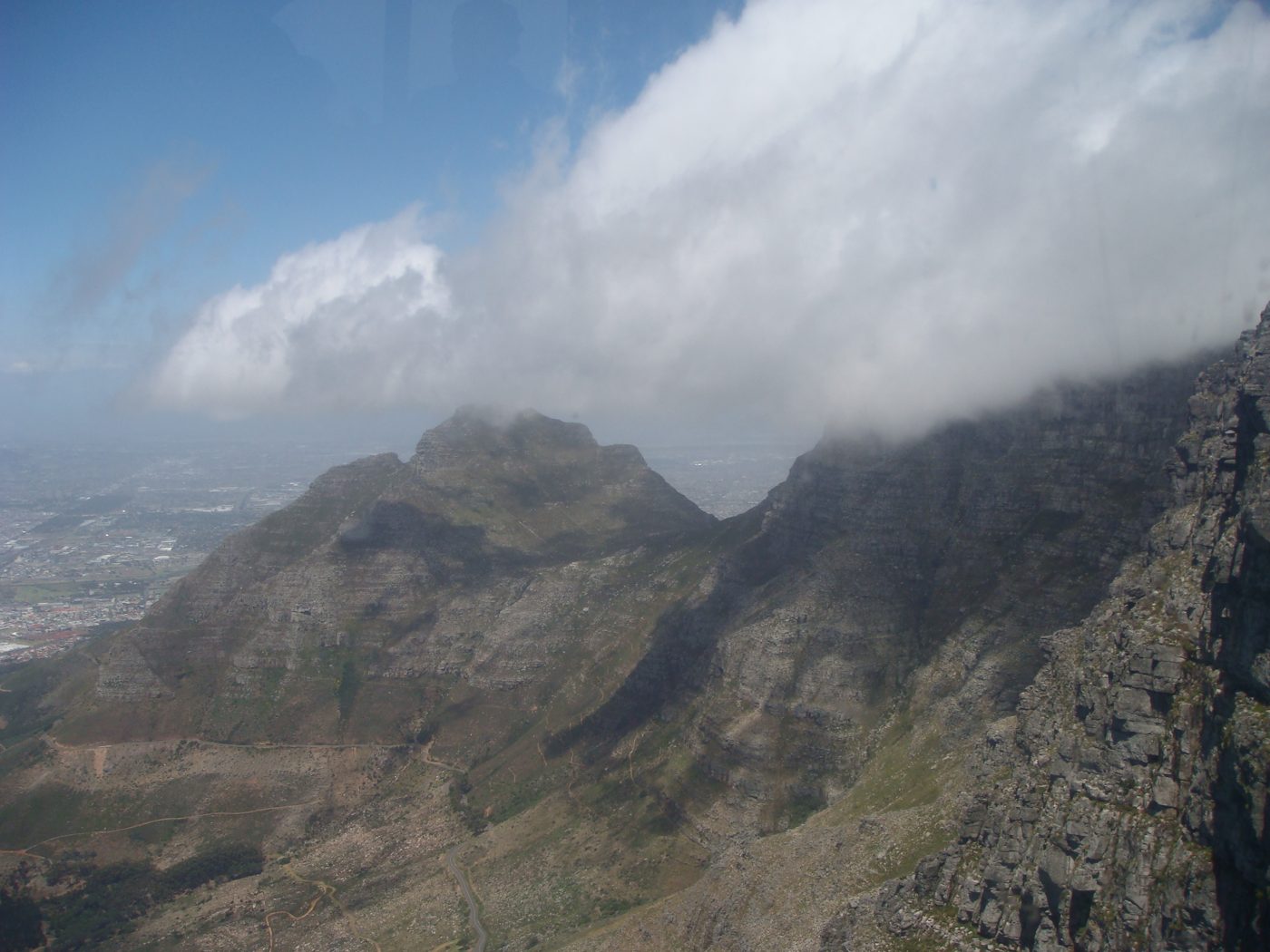 Table Mountain rising above Cape Town, South Africa